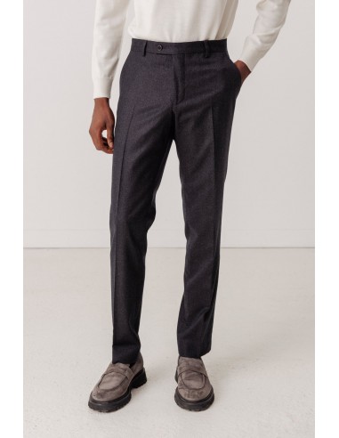 Pantalon William Simple en flanelle gris sombre une grave pollution 