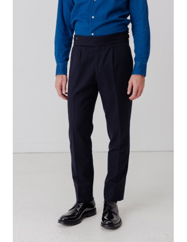 Pantalon en coton Arthur Double bleu marine Jusqu'à 80% De Réduction