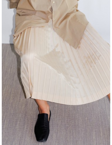 70's Pleated silk skirt de pas cher