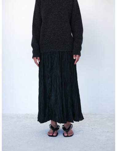 Silk pleated skirt - Black une grave pollution 