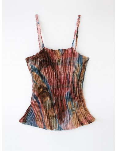 Plissé silk cami top — S sur le site 