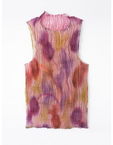 Plissé silk tank top — M offre 