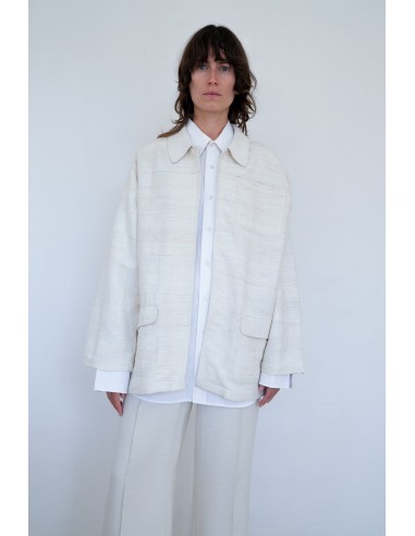 Cotton/silk ivory jacket en ligne