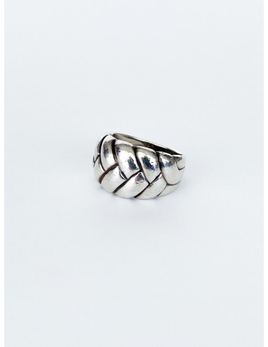 Silver braided ring / 53 basket pas cher