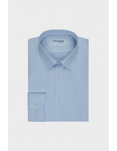 Chemise Regular Twill Bleu col français Faites des économies