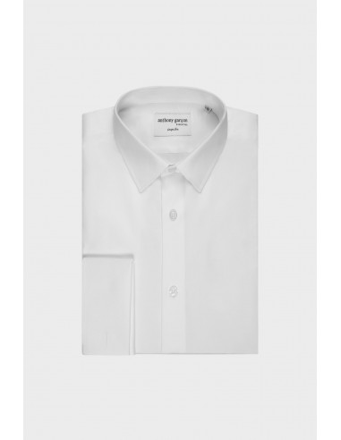 Chemise Slim Mousquetaire Blanc col français ou a consommer sur place