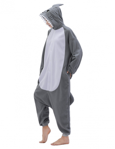 Combinaison Pyjama Requin Gris Livraison rapide