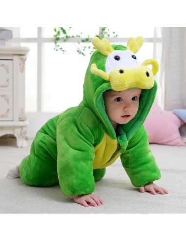 Combinaison Pyjama Dragon en Polaire Bébé la colonne vertébrale