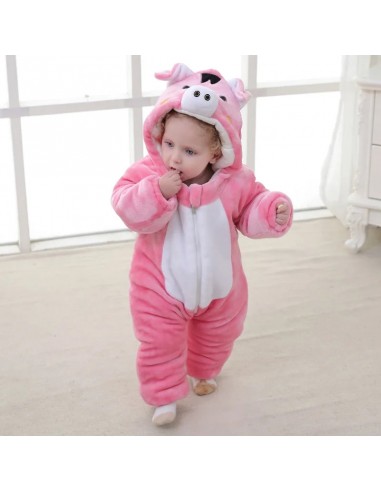 Combinaison Pyjama Cochon Rose en Polaire Bébé store