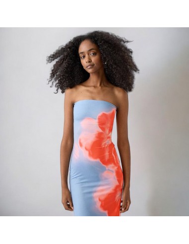 Robe mi-longue à encolure bandeau de votre