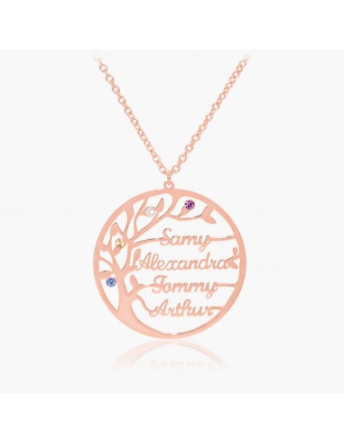 Pendentif Arbre de Vie Prénom avec Pierres de Naissance - 1 à 5 Prénoms ouvre sa boutique