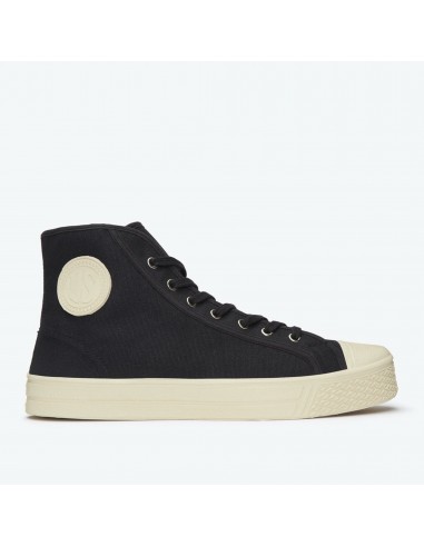 High Top Vulcanised - Black / White Sole outlet