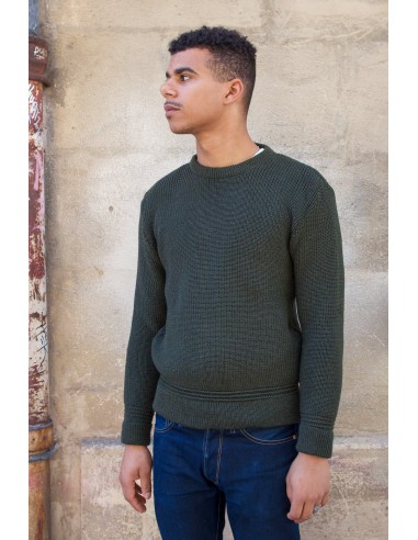 Rundhals Sweater Virgin Wool - Military Green acheter en ligne