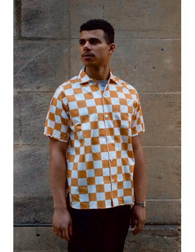 Hawaiian Check Shirt - Mustard acheter en ligne