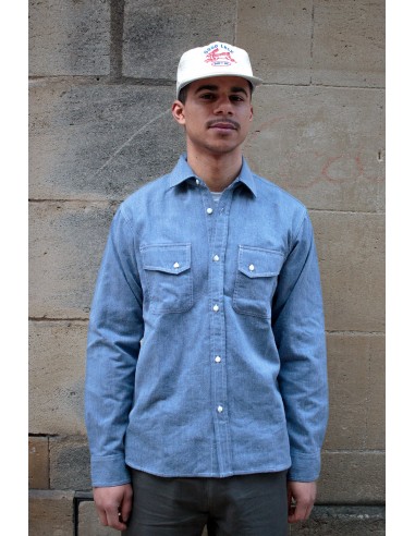 Crosscut Western Shirt - Cerulean Handloom Khadi Denim 2023