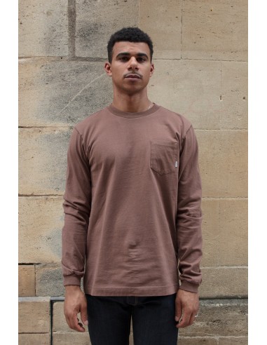 Hugo LS Tee - Plain Brown la colonne vertébrale