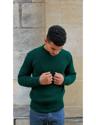 Rundhals Sweater Virgin Wool - Tannen Gruen Fin de série