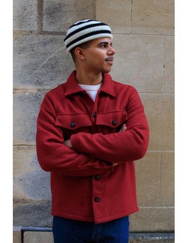 Midway Wool CPO Jacket - Red brillant des détails fins