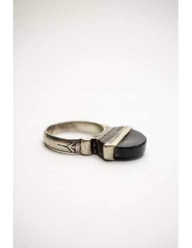 Touareg Silver Ring - Black Onyx - Size 55 est présent 