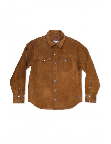 Fence Shirt Buffalo Suede - Cognac la livraison gratuite