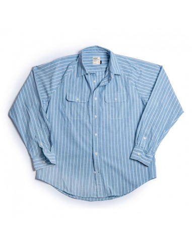 Work Shirt - Trail Blue Chambray / Wide Stripe hantent personnes