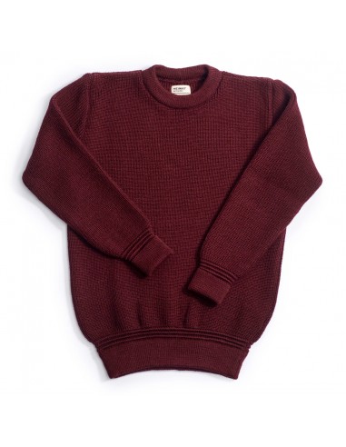 Rundhals Sweater Virgin Wool - Burgundy Comparez et commandez 