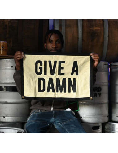 Wool Banner Made In USA - Give A Damn Pour