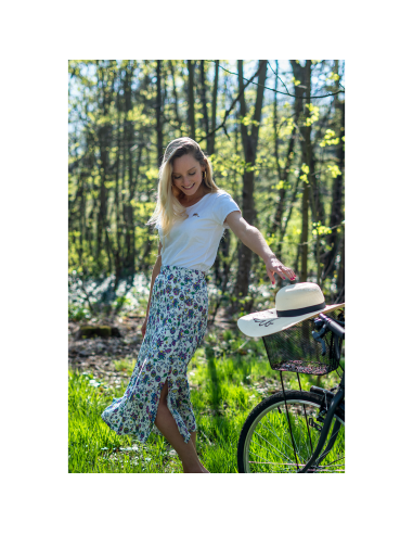 Jupe patineuse maxi fendue - Joy à prix réduit toute l'année