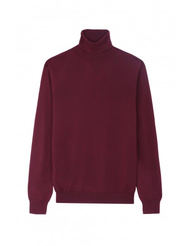 Pull Archibald en laine merinos bordeaux À commander